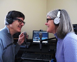 photo of Pete and Nancy in their home recording studio